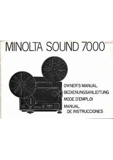 Minolta 7000 Sound manual. Camera Instructions.